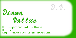 diana vallus business card